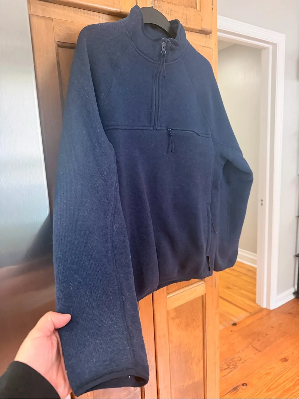 J. Crew Men's Navy Half-Zip Pullover Sweater